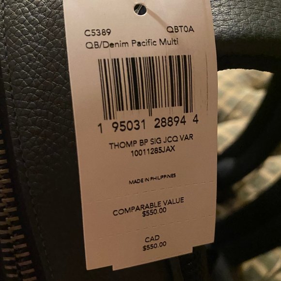 Coach Backpack Black/Blue - Picture 8 of 8